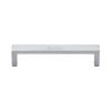 Heritage Brass Cabinet Pull Wide Metro Design 128mm CTC Satin Chrome Finish