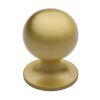 Heritage Brass Cabinet Knob Ball Design 38mm Satin Brass finish