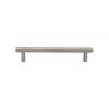 Heritage Brass Cabinet Pull Complete Knurl Design 128mm CTC Satin Nickel finish