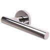 Steel Line Door Handle Lever Latch on Round Rose Tubular Design Polished Stainless Steel finish