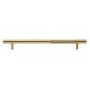 Heritage Brass Door Pull Handle Bar Knurled Design 457mm Satin Brass Finish