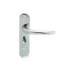 Lilla Lever On Wc Backplate - Polished Chrome