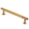 Lines Pull Handle 128mm c/c - Satin Brass