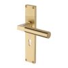 Heritage Brass Bauhaus Reeded Lever Lock Satin Brass finishUK Design Registration Number 6234526