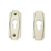 Polished Nickel Art Deco Euro Escutcheon (Set)