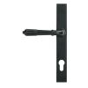 Matt Black Reeded Slimline Lever Espag. Lock Set