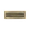 Heritage Brass Reeded Letterplate 10" x 4" Antique Brass finishUK Registered Design Number 6202495