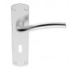 Serozzetta Cuatro Lever On Lock Backplate - Satin Chrome