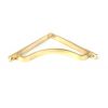 Polished Brass Abingdon Shelf Bracket (200mm x 200mm)