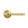 Polished Brass Avon Round Lever on Rose Set (Beehive) - Unsprung