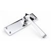 Polished Chrome Straight Lever Latch Set