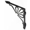 Black 9" x 9'' Flower Shelf Bracket