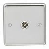 Eurolite Stainless Steel TV Socket Polished Stainless Steel