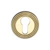 Heritage Brass Euro Profile Cylinder Escutcheon Polished Brass finish