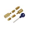 Heritage Brass Sash Window Stop (pair) with key Polished Brass