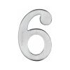 Heritage Brass Numeral 6 Self Adhesive 51mm (2") Satin Chrome finish