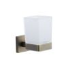 Chelsea Toothbrush Holder. Wall Mounted with Frosted Glass Tumbler. Matt Antique finish