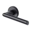 Sorrento Door Handle Lever Latch on Round Rose Mercury Design Matt Black finish