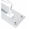 Polished Chrome 300mm Art Deco Pull Handle on Backplate