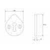 Oval Uncovered Escutcheon - Forged Steel