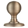 Delamain Reeded Knob - Satin Nickel