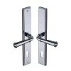 Heritage Brass Multi-Point Door Handle Lever Lock Colonial RH Design Polished Chrome finish