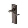 Heritage Brass Door Handle Lever Latch Edwardian Design Matt Bronze finish