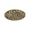 Beware Of The Dog Door Plate Polished Brass