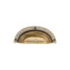 Faux Screw Bin Pull 064mm Distressed Brass finish