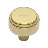 Heritage Brass Cabinet Knob Round Deco Design 32mm Polished Brass finish