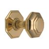 Heritage Brass Stepped Octagon Centre Door Knob 3" Unlacquered