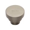 Heritage Brass Cabinet Knob Round Stepped Design 38mm Satin Nickel finish