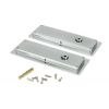 Polished Chrome 175mm Art Deco Rectangular Pull -Privacy Set