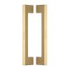 Heritage Brass Back to Back Door Pull Handle Metro Design 305mm Satin Brass Finish