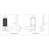 Borg BL7001 SS ECP - Heavy Duty, High Traffic - Easicode Pro Flat Bar Lever Handle Keypad & Flat Bar Inside Handle, Stainless Steel (SS) Finish