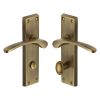 Heritage Brass Door Handle for Bathroom Sophia Design Antique Brass finish