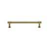 Heritage Brass Cabinet Pull Phoenix Design with 16mm Rose 128mm CTC Polished Brass finish