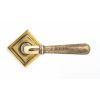 Aged Brass Hammered Newbury Lever on Rose Set (Square) - U