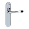 Ibra Lever On Latch Backplate - Polished Chrome