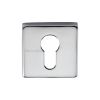 Heritage Brass Euro Profile Cylinder Escutcheon Polished Chrome finish