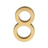 Heritage Brass Numeral 8 Concealed Fix 76mm (3") Satin Brass finish