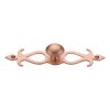 Heritage Brass Cabinet Knob Oval/Backplate Design 32mm Satin Rose Gold finish