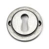 Pewter Round Escutcheon (Square Rose)