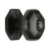 The Tudor Octagon Centre Door Knob Black Iron