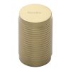 Heritage Brass Cabinet Knob Cylindric Ribbed Design 21mm Satin Brass finish