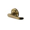 Heritage Brass Door Handle Lever Latch on Round Rose Windsor Design Antique Brass finish