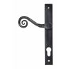 Black Monkeytail Slimline Lever Espag. Lock Set - RH