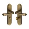 Heritage Brass Door Handle for Bathroom Luna Design Antique Brass finish