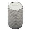 Heritage Brass Cabinet Knob Cylindric Knurled Design 21mm Polished Nickel finish