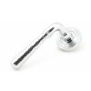 Pol. Chrome Hammered Newbury Lever on Rose Set (Beehive) - U